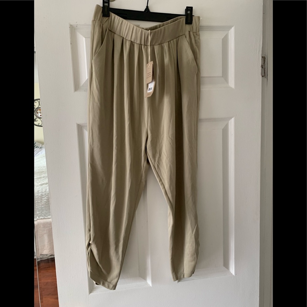 B New York woman’s baggy pants Silver/Sage New size large